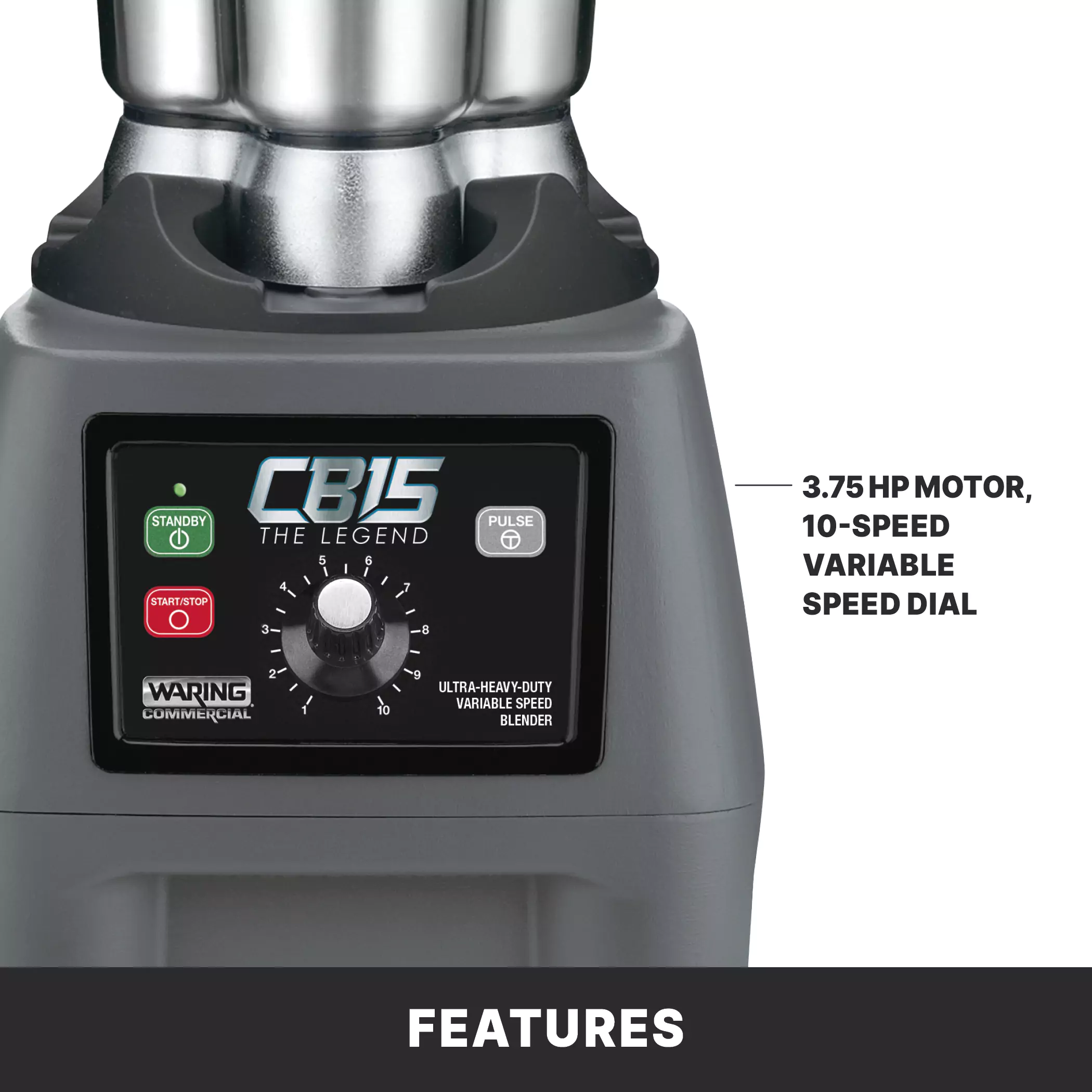 The Legend One-Gallon Food Blender with Variable-Speed and Stainless Steel Container